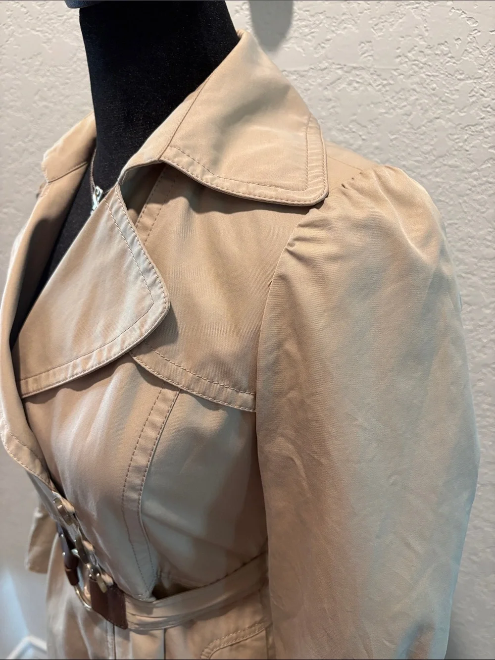 Burberry Size 36 (XS US) Trench Coat Khaki With Belt - Picture 6 of 14
